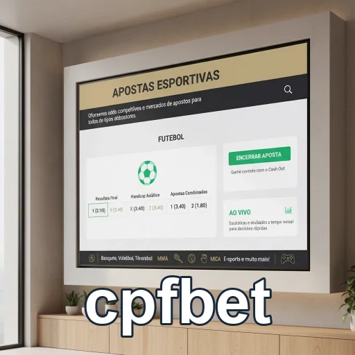 Interface do cpfbet com opções de apostas em futebol.