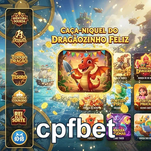 Interface do aplicativo cpfbet com caça-níquel Dragãozinho Feliz.