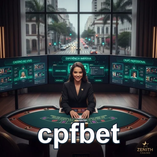 Crupiê profissional da cpfbet em cassino ao vivo assistindo jogadores.