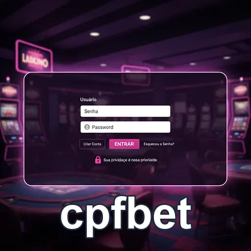 Tela de login da plataforma cpfbet com opções de acesso VIP.