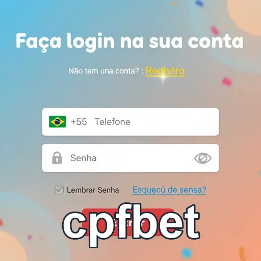 Tela de login da cpfbet para acesso a serviços VIP.