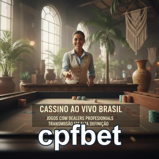 Assistente em cassino ao vivo na cpfbet com mesas de jogos.