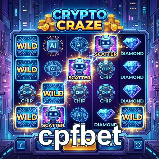 Slot game 'Crypto Craze' da cpfbet com símbolos vibrantes.