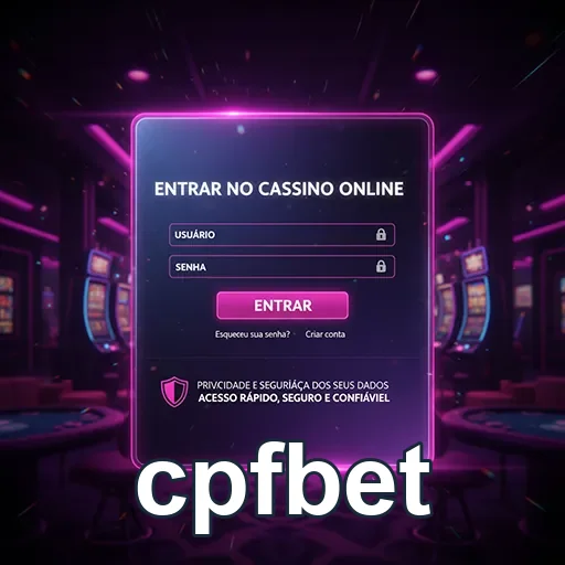 Tela de login do cpfbet com opções de acesso seguro ao cassino.