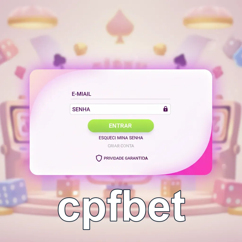 Tela de login da cpfbet com opções de acesso rápido.