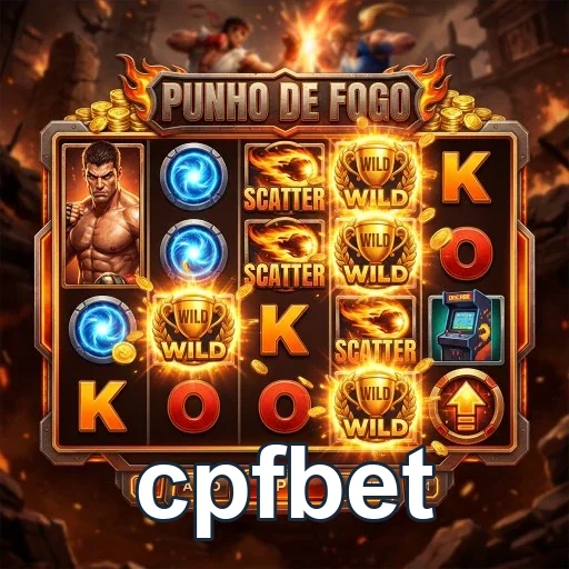 Celular exibindo jogo 'Punho de Fogo' no cpfbet.