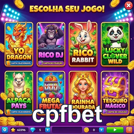 Slots disponíveis no cpfbet, destacando jogos populares.