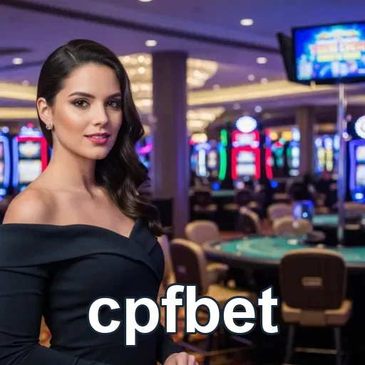 Visual de mulher em cassino com slots e mesas na cpfbet.