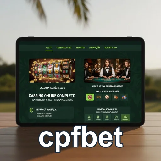 Interface do cpfbet apresentando serviços VIP exclusivos.